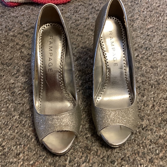 Rampage silver sparkle high heels - Picture 4 of 5